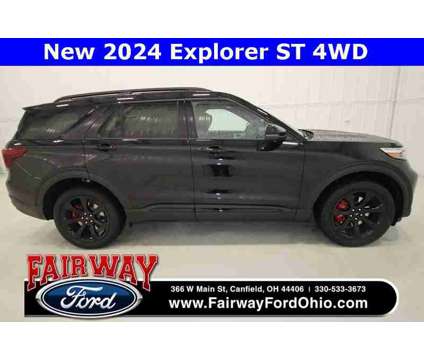 2024 Ford Explorer ST is a Black 2024 Ford Explorer SUV in Canfield OH