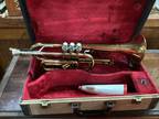 Vintage Cornet Trumpet Serial Number 81214 Not Marked Estate Fresh With Mute