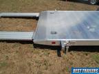 2024 Aluma 8218 tilt JT 7x18 low car hauler trailer tilt w race ramps air dam