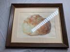 Vintage Signed Artist Tarlov Framed Glass Watercolor 16.25" x 13.25" Baked Bread