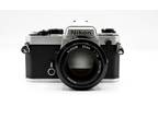 Nikon FE Manual Camera in Chrome or Black w/ optional 50mm 1.8 or 1.4 AI lens