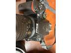 Nikon D5500 camera with lenses, camera bag, battery