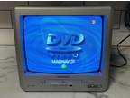 Magnavox MWC13D6 13” Retro CRT TV DVD Combo Gaming Tested Works No Remote