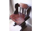 Colonial Chairs (4) --dark wood