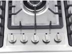 Built-In 5 Burners Stove Top Gas Cooktop Kitchen Gas Cooking Easy Clean 33.8"
