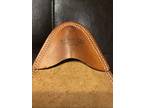 Vintage Brown Leather Tripod Seat Cover, Hand Tooled by M. L. Leddy & Sons