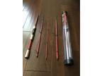 4-Pc 7’2” Travel Backpack Spinning Rod 3/8-1oz 12-20lb MH Light Strong