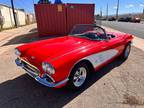 1961 Chevrolet Corvette Convertible Red with Black soft top