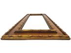 Vintage Gold Bamboo Wall Mirror Chinoiserie Chippendale Hollywood Regency