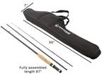 Wakeman 3-Piece Fly Fishing Rod and Reel Combo Starter Kit with Carry Case