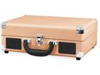 Victrola Record Player Vintage 3-Speed Bluetooth Suitcase Turntable - Peach