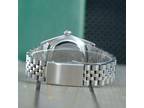 Rolex Mens Datejust Gold & Steel Blue Diamond Dial Fluted Bezel 36mm Watch 1601