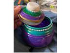 Hand crafted jar with lid