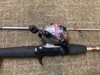 Lady's Shakespeare Spincast Fishing combo 5'6" 4-8 line good condition