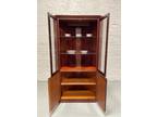 DANISH Mid Century Modern TEAK CORNER Bookcase / China Cabinet by Skovby