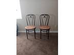 Vintage Sweetheart Antique Bistro Bentwood Chair with Caned Seat. Rare Find!