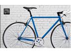 Bike: Single Speed/Fixie "Big Shot" 60cm frame, Blue/White. Brand New, in box!