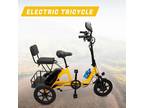 3 Wheel Electric Trike Motorized Folding Tricycle E-Bike 48V 350W