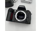 Nikon N80 SLR Film Camera Body Leather Cases Flash Cameras Photography Lot