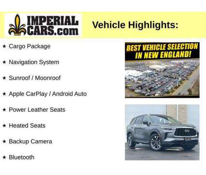 2023UsedINFINITIUsedQX60UsedAWD is a Grey 2023 Infiniti QX60 Luxe Car for Sale in Mendon MA