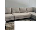 Fabric Double Chaise Sectional Sofa - 1 Year Old