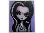 Original Painting Lily Munster Thayer Art The Munsters OOAK Canvas Not a Print