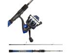 Wakeman Fishing Rod and Reel Combo for Bass, Salmon, or Catfish, Blue