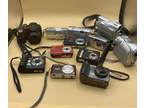 Lot Of Digital Cameras And Handy Cams Canon Olympus Etc Parts/Untested