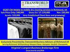 Business For Sale: Mobile To Mobile Dry Cleaning Services