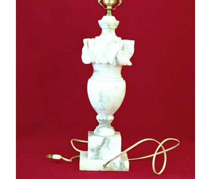 Italian Solid White Marble Table Lamps is a White Antiques for Sale in Coeur D Alene ID