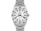 Rolex Oyster Perpetual Air-King White Roman Dial 14010 Steel NO-HOLES 34mm Watch