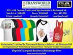 Business For Sale: Custom T - Shirt & Sign Store Sale