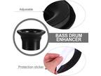 Bass Drum Enhancer ABS Rubber Bass Drum Kick Enhancer + Port Hole Protector N8J7
