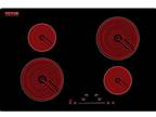 VEVOR Built in Electric Stove Top, 24 inch 4 Burners, 240V Glass Radiant Cooktop