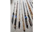 Lot of 14 FISHING POLES-TIP UPS-TRAVEL & FLY RODS