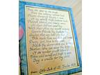 Frame Original HAND Calligraphy LITTLE JACK OF ALL TRADES Basketry Poem Wicker a