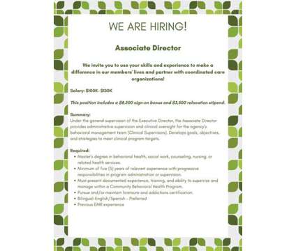 Hiring An Associate Director is a Employee Associate Director in Nurse &amp; Healthcare Job at Wellness Health Careers in Portland OR
