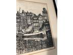 Hendrikus Elias Roodenburg 1895-1987 “Amsterdam Etching” 1953 Painting