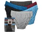 6 Men's Bikini Briefs Low Rise Cotton Solid Colors Underwear S,M,L,Xl