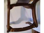 Antique solid flame mahogany side chair, saber leg circa 1850