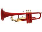 Sai Musical India Trumpet P-Tr008, Bb Red + Brass Plated