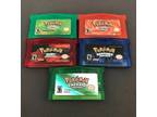 Pokemon Emerald Sapphire Ruby LeafGreen FireRed GBA Cartridges USA Free Shipping