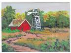 Aceo fine art acrylic painting Landscape # 8 By Peggy