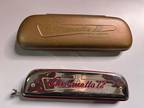 Vintage M. Hohner Chrometta 12 Harmonica w/Case - Germany - Key of C