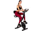 Folding Exercise Bike with 10 Levels Black