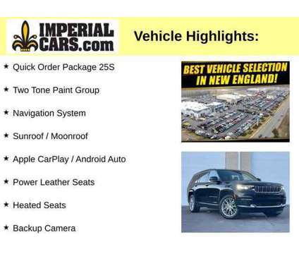 2022UsedJeepUsedGrand Cherokee LUsed4x4 is a Black 2022 Jeep grand cherokee Summit Car for Sale in Mendon MA