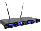 Wireless Microphone System Pro Audio UHF 4 Channel 4 Handheld Metal Dynamic Mic