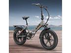 Aipas Folding Electric Bike 20'' Fat Tire 750W 11.6Ah ebike EMTB Shimano 7-Speed