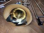 Roy Benson Trombone Wind Musical Instrument Gold-Tone 2 Mouth Pieces Lube +