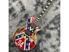 Custom LP electric guitar, mahogany body, 04 flag, do old, relic, fast delivery